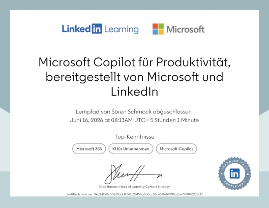Microsoft Copilot für Produktivität, bereitgestellt von Microsoft und LinkedIn